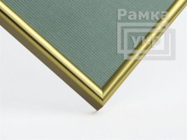 Рамка 70х100 алюминий, цвет - золото глянцевое блестящее, профиль - полукруглый - 7 мм
