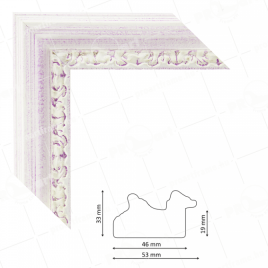 Багет P 526 white-fiolet