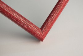 Рамка А5, цвет - красный мелковый, профиль - полукруглый 14 мм