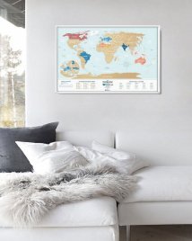 Скретч Карта Мира Travel Map Holiday Lagoon World (в рамkе)