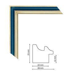 Багет P sait gold blue