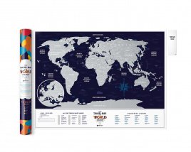 Скретч Карта Мира Travel Map Holiday World (в тубусе)