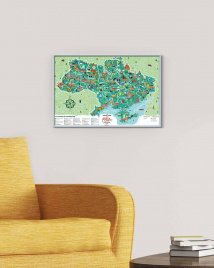 Скретч Карта Travel Map Моя Родная Украина (в рамке)