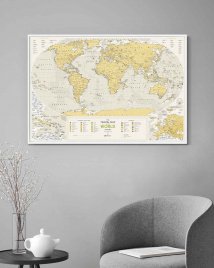 Скретч Карта Мира Travel Map Geography World (в рамке)