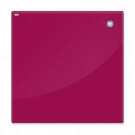 Стеклянная магнитная доска красная 45x45