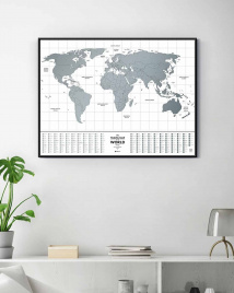 Скретч Карта Мира Travel Map Flags World (в рамке)