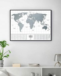 Скретч Карта Мира Travel Map Flags World (в рамке)