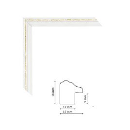 Багет 18m white-gold