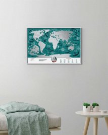 Скретч Карта Мира Travel Map Marine (в рамке)