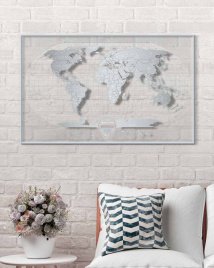 Скретч Карта Мира Travel Map AIR World (зеркало в рамке)